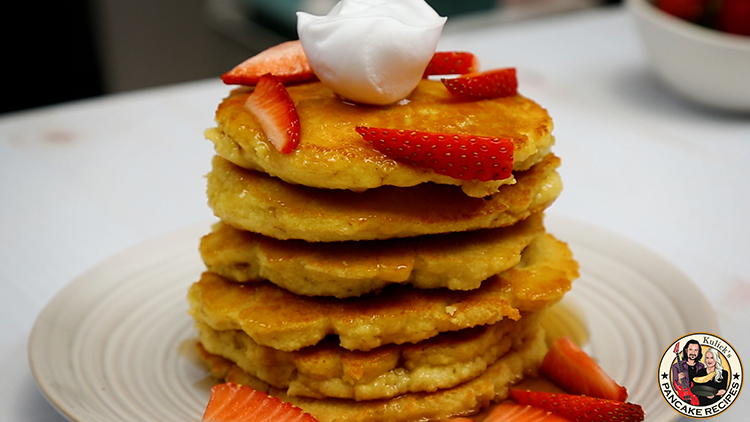 Making almond flour pancakes from scratch